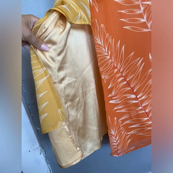 Camila Coelho Vivienne Midi Dress in Yellow & Orange - Picture 6 of 11